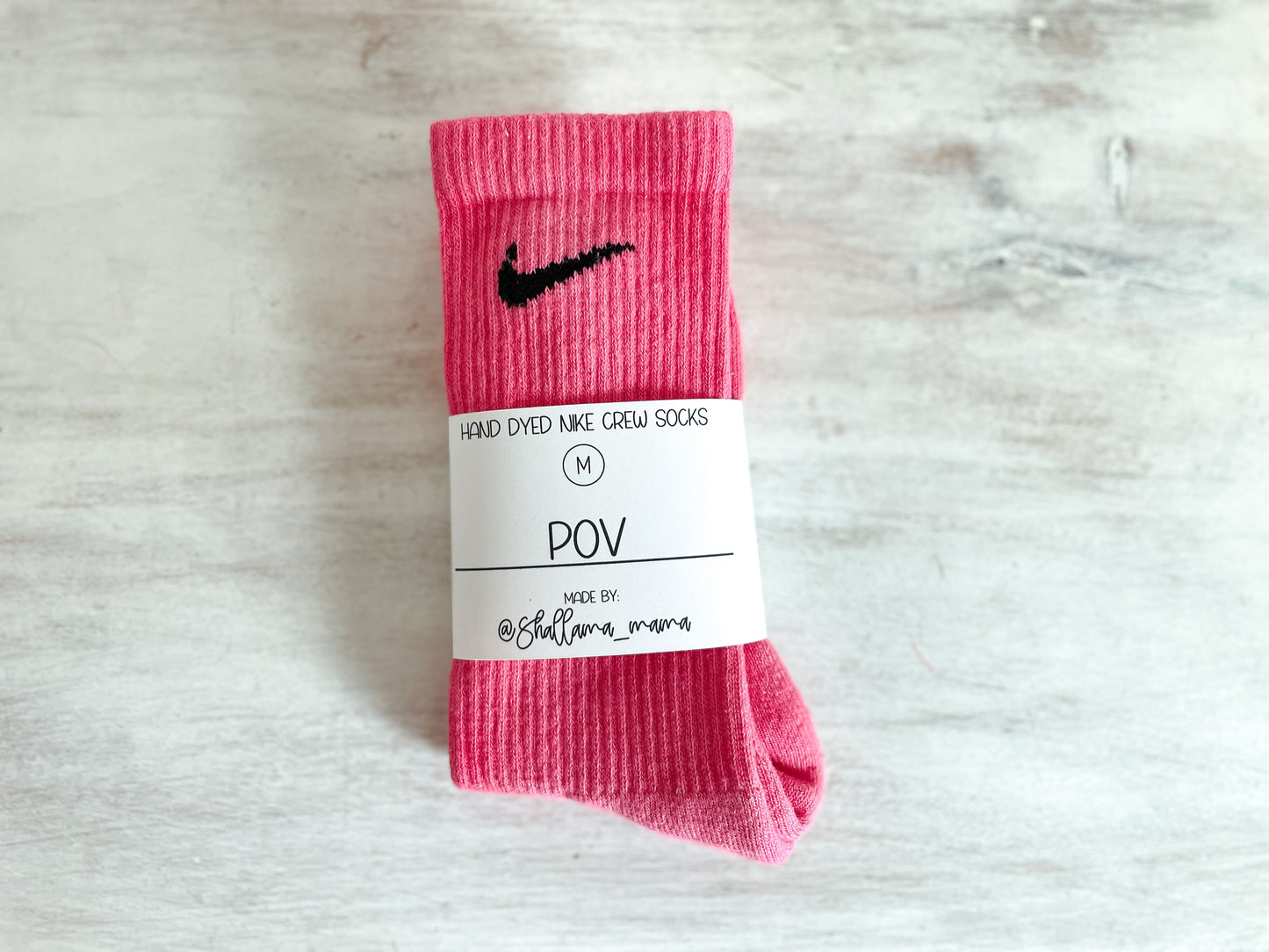 Hand Tie-Dyed Nike Crew Socks l Valentines Edition