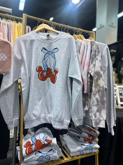 READY TO SHIP — Bow Cherry Mouse Crewneck