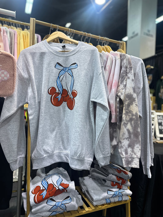 READY TO SHIP — Bow Cherry Mouse Crewneck