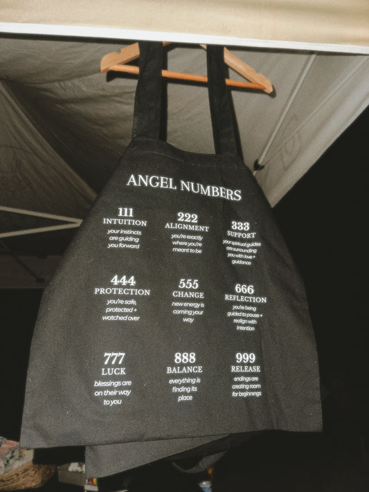 Angel Numbers Tote — Lightweight Everyday Bag