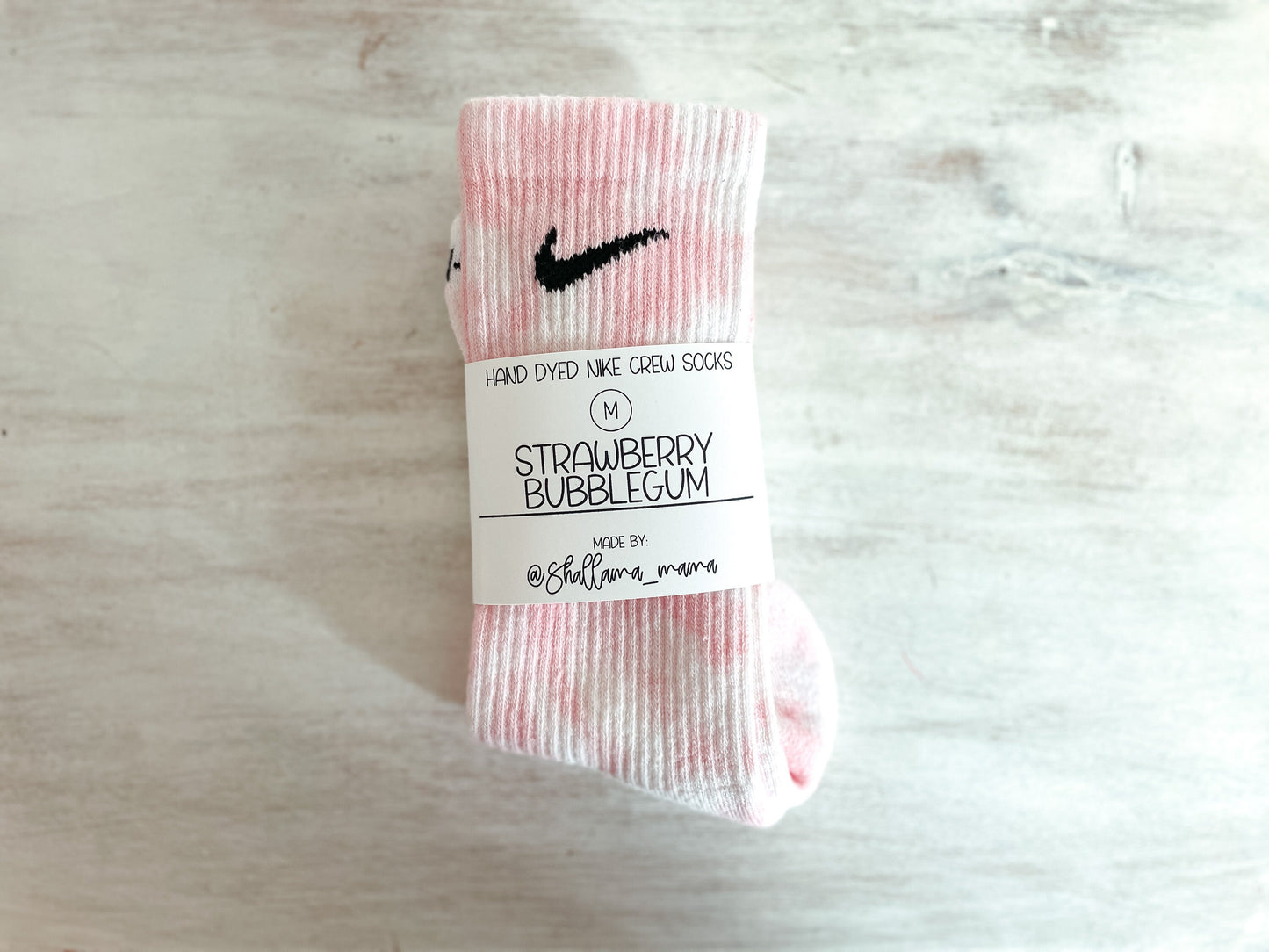 Hand Tie-Dyed Nike Crew Socks l Valentines Edition