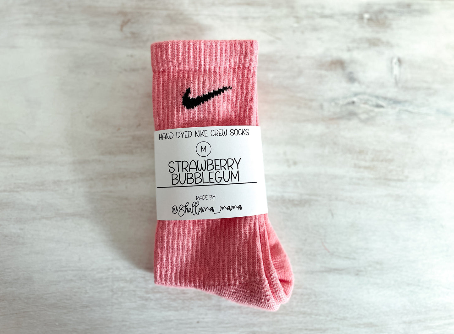 Hand Tie-Dyed Nike Crew Socks l Valentines Edition