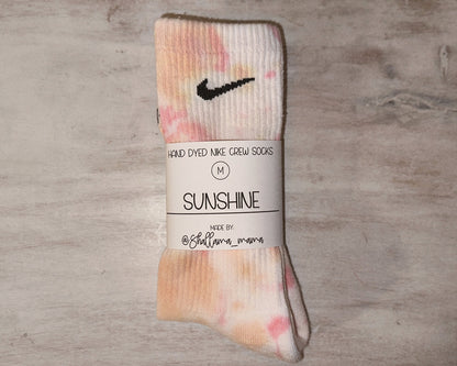 Two-Toned Tie Dye NIKE Socks Nike Crew Socks